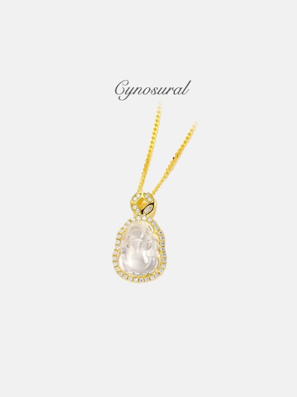 18K White Jade Pixiu Necklace