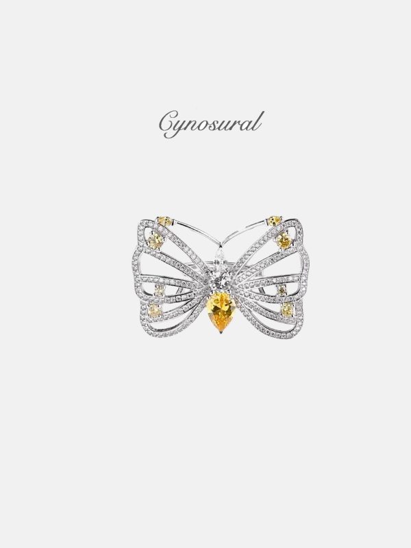 Yellow Butterfly Ring