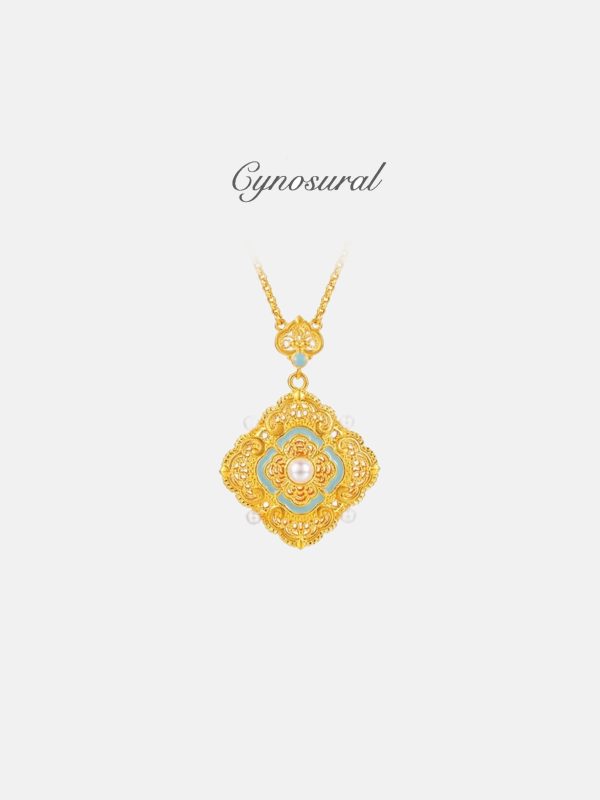 Ancient Golden Chinese Knot Necklace